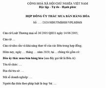 Hợp Đồng Ủy Thác